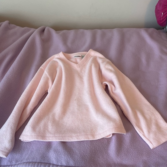 Girls Light pink v neck sweatshirt - Picture 1 of 3